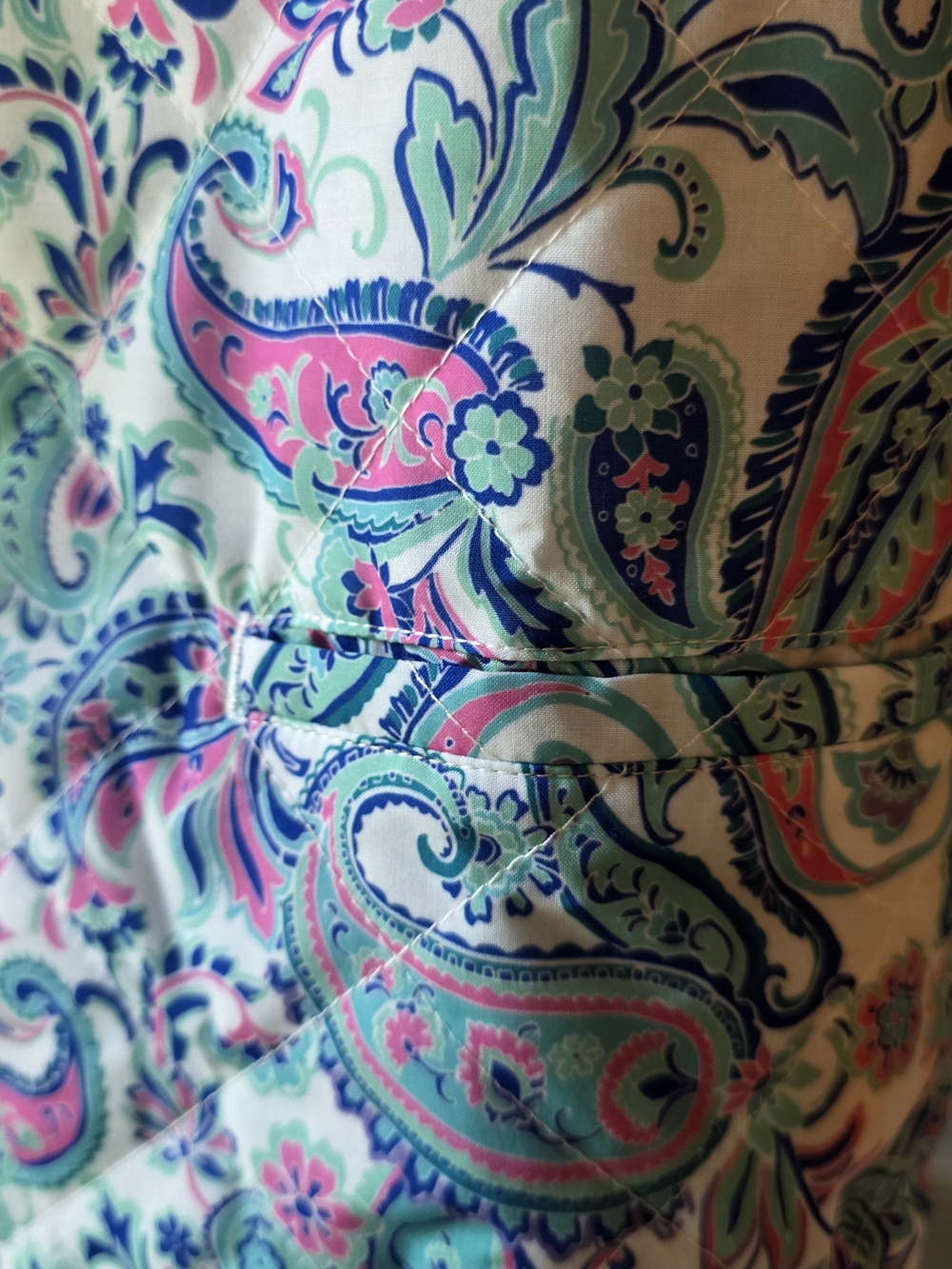 Paisley Button-Front Blazer Jacket in Teal & Pink - Picture 4 of 6